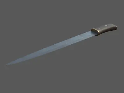 Medieval Seax Low-poly 3D model