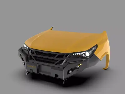 Ecotechne Front Bumper for Toyota Fortuner  Low-poly 3D model