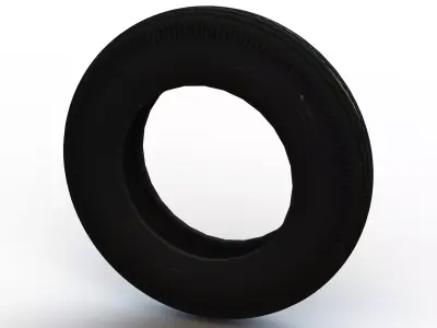 Highway Trailer Tyre 10 Inches 3D model