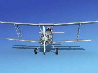 Grumman AgCat Bare Metal 3D model
