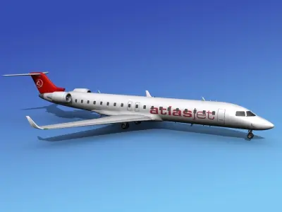 Bombardier CRJ700 Atlas Jet 3D model