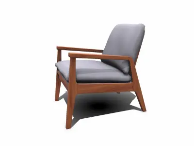 Armchair Low-poly PBR Free low-poly 3D model purchase