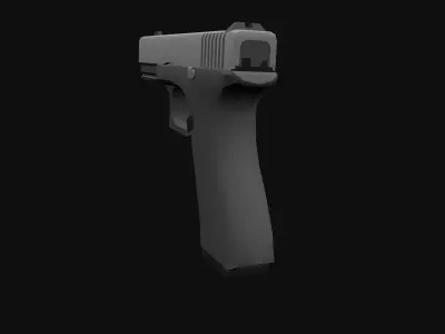 Low Poly Glock 17 Low-poly 3D model buy