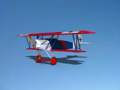 Fokker DVII Toy Plane 1 3D model