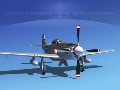 P-51D Mustang Six Gun Texan 3D model
