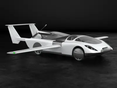 Air car flying vehicle concept 3D model