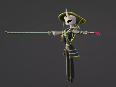 Alien Samurai 3D model