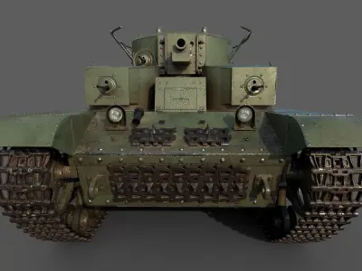 Soviet Medium Tank T28 3D model