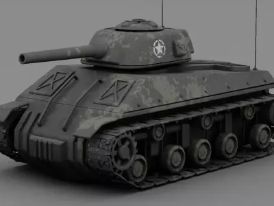 Military vehicle rigged 3D model