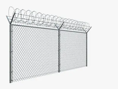 Chain Link Fence 3D model