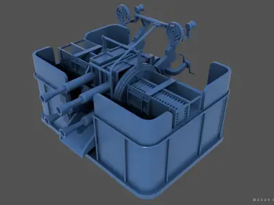 QF2 Mark VIII 4 barelled - Personal license - 1-72 scale 3D print model