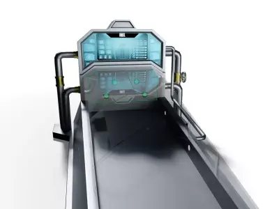 Sci-Fi Cryo Pod Chamber Low-poly 3D model