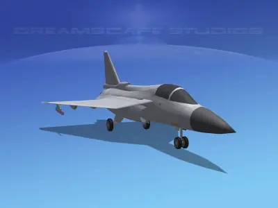 HAL Tejas Fighter Bare Metal Low-poly 3D model