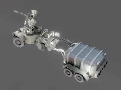 Ammo Feeder Trailer Vehicle Innovative Design 3D model