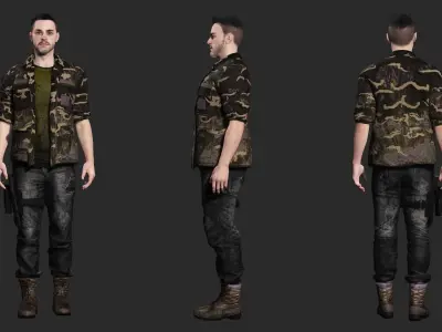 Strategic Stalwart - Kiven In Midnight Como Low-poly 3D model