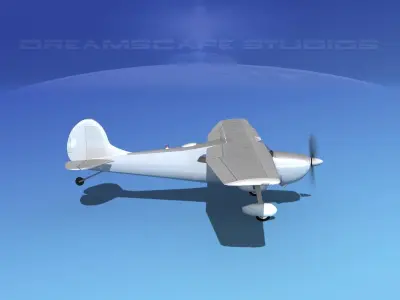 Cessna 170 Bare Metal 3D model