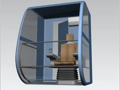 TOWER CRANE -Cabin- Free 3D model