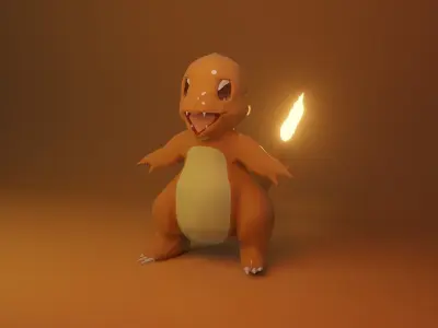 Charmander 3d model pokemon character 3D model