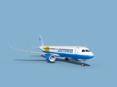 Airbus A220-300 Miami Express Charter 3D model