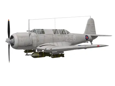 Chance Vought SB2U-3 Vindicator 3D model