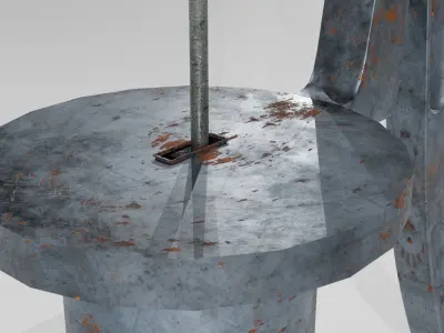 Old hand pump 3D model