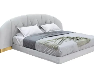 Modern Chesterfield Bed SuperKing size  Free 3D model