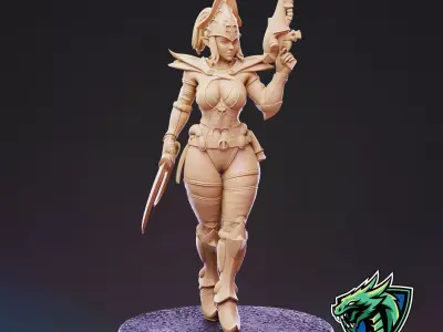 Dark Space Elves - Witches - Pose 2 3D print model