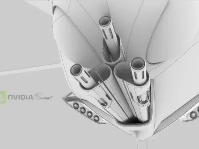 Nvidia RTX concept helicopter Low-poly 3D model