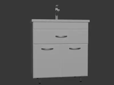 Bathroom cabinet Free low-poly 3D model