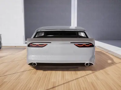 Free generic small 4 door hatchback Free low-poly 3D model