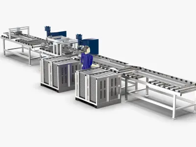 Automatic Elevator Door Panel Head Plate Welding Workstation 3D model