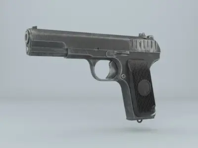 AAA Low-Poly Tokarev Pistol TT 1933 Low-poly 3D model