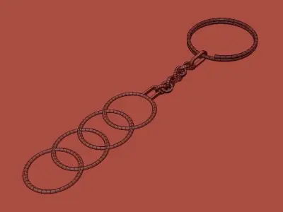 Key fob for Audi brand Low-poly 3D model