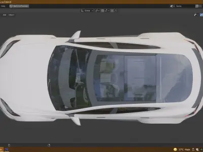 Tesla Model 3 car in software Free 3D model