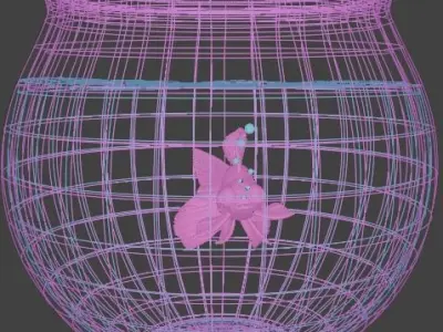 Goldfish aquarium 3D model