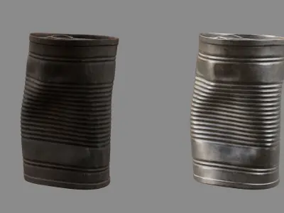 Crushed Food Can 02 3D model