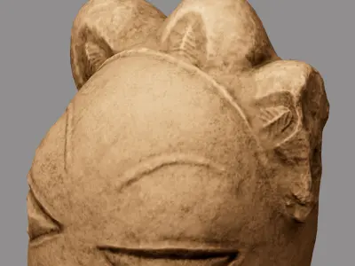 African Nok Head Low-poly 3D model