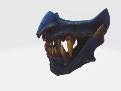 Alien Beast Mask STL 3D Print Model Creature Helmet Cosplay File 3D print model