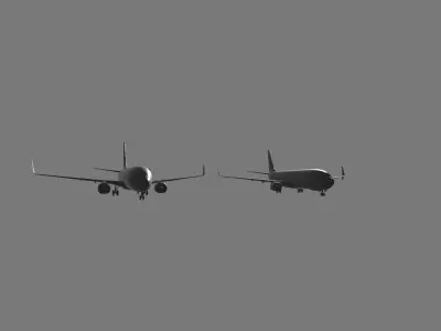 Boeing 737 Family Free low-poly 3D model