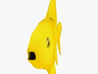 Golden Fish Free low-poly 3D model
