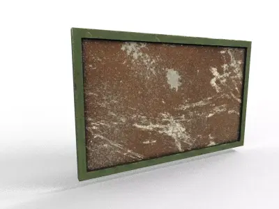 Bulletin board Low-poly 3D model