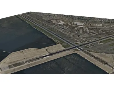 LaGuardia International Airport Terminal - High Resolution Image 3D model