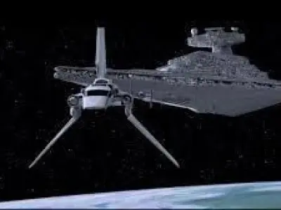 imperial space shuttle star wars Lambda-class T-4a shuttle 3D model