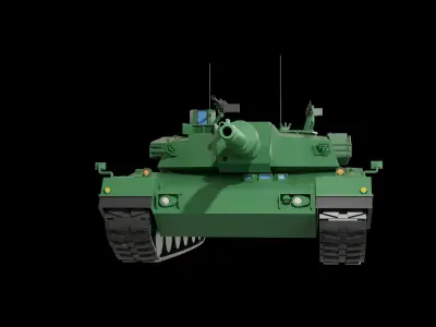 South Korean K1A1 low-poly tank 3D model