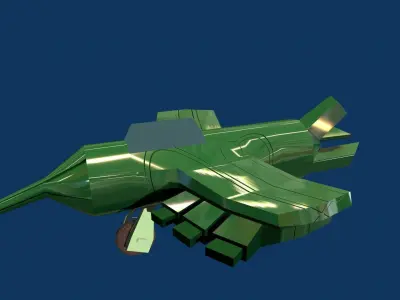 3d Model Jet fighter  Low-Poly Low-poly 3D model