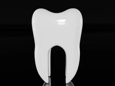 Tooth 3D model Low-poly 3D model