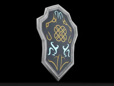 Fantasy Stylised Shields Free low-poly 3D model