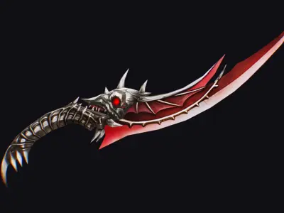 Dagger Bone Short Blade Sharpener Military Wedge Grinding Low-poly 3D model