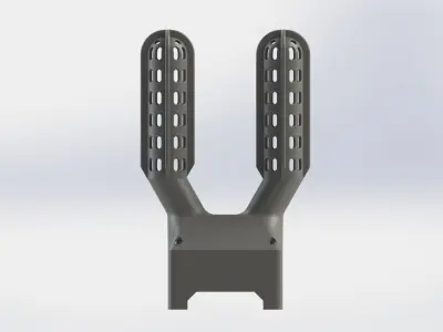Boxing glove dryer uses one 120mm fan and support free 3D print model