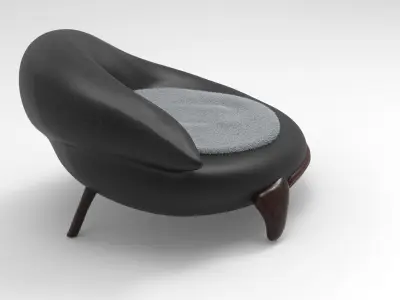 Fox Chair Low-poly 3D model